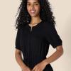 image:imageAmazon Essentials Womens Fit and Flare HalfSleeve Waisted Midi ALine Dress with PocketsBlack