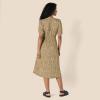 image:imageAmazon Essentials Womens Fit and Flare HalfSleeve Waisted Midi ALine Dress with PocketsCamelBlack  Mini Ikat Animal