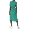 image:imageAmazon Essentials Womens Fit and Flare HalfSleeve Waisted Midi ALine Dress with PocketsGreen Vine Leaf Print