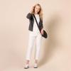 image:imageAmazon Essentials Womens HighRise Wide Leg Khaki Pant Stretchy Business CasualEggshell White