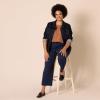 image:imageAmazon Essentials Womens HighRise Wide Leg Khaki Pant Stretchy Business CasualNavy
