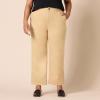 image:imageAmazon Essentials Womens HighRise Wide Leg Khaki Pant Stretchy Business CasualTan