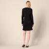 image:imageAmazon Essentials Womens Long Sleeve Crewneck Fleece AboveTheKnee Dress with Ribbed DetailBlack