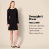 image:imageAmazon Essentials Womens Long Sleeve Crewneck Fleece AboveTheKnee Dress with Ribbed DetailBlack
