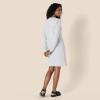 image:imageAmazon Essentials Womens Long Sleeve Crewneck Fleece AboveTheKnee Dress with Ribbed DetailLight Grey Heather
