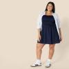 image:imageAmazon Essentials Womens RegularFit Cotton Sateen Smocked Bodice Short DressNavy