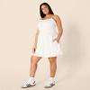 image:imageAmazon Essentials Womens RegularFit Cotton Sateen Smocked Bodice Short DressWhite