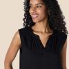 image:imageAmazon Essentials Womens Sleeveless Woven Aline V Neck Shift DressBlack