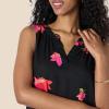 image:imageAmazon Essentials Womens Sleeveless Woven Aline V Neck Shift DressBlack Pink Flowers