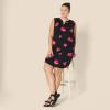 image:imageAmazon Essentials Womens Sleeveless Woven Aline V Neck Shift DressBlack Pink Flowers