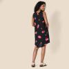 image:imageAmazon Essentials Womens Sleeveless Woven Aline V Neck Shift DressBlack Pink Flowers