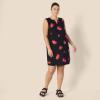 image:imageAmazon Essentials Womens Sleeveless Woven Aline V Neck Shift DressBlack Pink Flowers