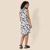 image:imageAmazon Essentials Womens Sleeveless Woven Aline V Neck Shift DressBlack White Abstract Floral