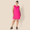 image:imageAmazon Essentials Womens Sleeveless Woven Aline V Neck Shift DressHot Pink
