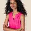 image:imageAmazon Essentials Womens Sleeveless Woven Aline V Neck Shift DressHot Pink