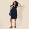 image:imageAmazon Essentials Womens Sleeveless Woven Aline V Neck Shift DressNavy