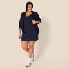 image:imageAmazon Essentials Womens Slim Fit Cotton Layering Slip DressBeigeNavy