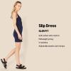 image:imageAmazon Essentials Womens Slim Fit Cotton Layering Slip DressBlackWhite
