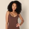 image:imageAmazon Essentials Womens Slim Fit Cotton Layering Slip DressBrownLight Camel
