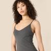 image:imageAmazon Essentials Womens Slim Fit Cotton Layering Slip DressCharcoal GreyLight Heather Grey