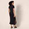 image:imageAmazon Essentials Womens Stretchy Jersey VNeck Short Sleeve Midi Length DressBlack