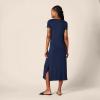 image:imageAmazon Essentials Womens Stretchy Jersey VNeck Short Sleeve Midi Length DressNavy