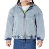 image:imageAmazon Essentials Unisex Babies Soft Stretch RegularFit Denim Jacket with HoodStone Light Wash