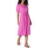 image:imageAmazon Essentials Womens Fit and Flare HalfSleeve Waisted Midi ALine Dress with PocketsBright Pink