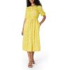 White Yellow Petal Print