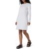 image:imageAmazon Essentials Womens Long Sleeve Crewneck Fleece AboveTheKnee Dress with Ribbed DetailLight Grey Heather