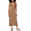 image:imageAmazon Essentials Womens Stretchy Jersey VNeck Short Sleeve Midi Length DressDark Camel Animal Print