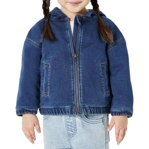 image:imageAmazon Essentials Unisex Babies Soft Stretch RegularFit Denim Jacket with HoodStone Medium Wash