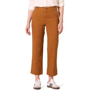 image:imageAmazon Essentials Womens HighRise Wide Leg Khaki Pant Stretchy Business CasualCaramel