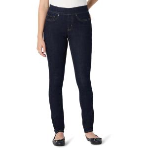 image:imageAmazon Essentials Womens Stretch Denim MidRise PullOn Skinny JeggingRinse