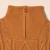 image:imageAmazon Essentials Boys and Toddlers QuarterZip CableKnit RelaxedFit Cotton SweaterCaramel