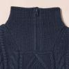 image:imageAmazon Essentials Boys and Toddlers QuarterZip CableKnit RelaxedFit Cotton SweaterNavy