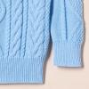 image:imageAmazon Essentials Boys and Toddlers QuarterZip CableKnit RelaxedFit Cotton SweaterPowder Blue