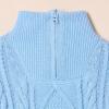 image:imageAmazon Essentials Boys and Toddlers QuarterZip CableKnit RelaxedFit Cotton SweaterPowder Blue