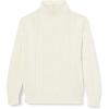 image:imageAmazon Essentials Boys and Toddlers QuarterZip CableKnit RelaxedFit Cotton SweaterEggshell White