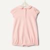 image:imageAmazon Essentials x Sofia Grainge Baby Girls Cotton Short Sleeve Romper with Peter Pan CollarLight PinkWhite