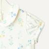 image:imageAmazon Essentials x Sofia Grainge Baby Girls Cotton Short Sleeve Romper with Peter Pan CollarLight YellowBouquets