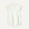 image:imageAmazon Essentials x Sofia Grainge Baby Girls Cotton Short Sleeve Romper with Peter Pan CollarLight YellowBouquets