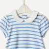 image:imageAmazon Essentials x Sofia Grainge Baby Girls Cotton Short Sleeve Romper with Peter Pan CollarSailboatsUneven Stripe