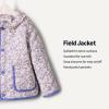 image:imageAmazon Essentials x Sofia Grainge Toddler and Baby Girls Midweight Quilted Field Jacket with RuffleBlue Ivory Delicate Floral