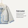 image:imageAmazon Essentials x Sofia Grainge Toddler and Baby Girls Midweight Quilted Field Jacket with RuffleIvory Blue Outlined Blooms