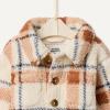 image:imageAmazon Essentials x Sofia Grainge Toddlers and Baby Boys Sherpa Fleece Overshirt JacketIvory Light Caramel Simple Plaid