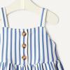 image:imageAmazon Essentials x Sofia Grainge Toddlers and Baby Girls Cotton Casual Fit and Flare DressBlue Stripe