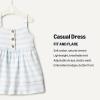 image:imageAmazon Essentials x Sofia Grainge Toddlers and Baby Girls Cotton Casual Fit and Flare DressPale Blue Bold Stripe
