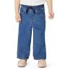 image:imageAmazon Essentials Baby Girls Soft Stretch RelaxedFit Wide Leg JeansMedium Blue Vintage