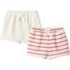 image:imageAmazon Essentials x Sofia Grainge Toddlers and Baby Boys PullOn Knit French Terry Shorts Pack of 2Petit SoleilUneven Stripe